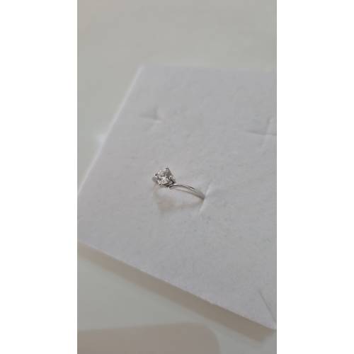 ANELLO Donna Solitario In ORO BIANCO...