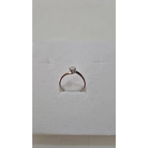 ANELLO Donna Solitario In ORO BIANCO...