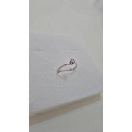 ANELLO Donna Solitario In ORO BIANCO...