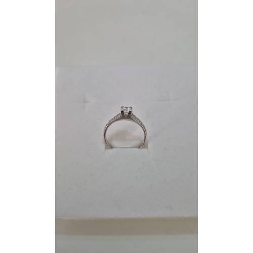 ANELLO Donna Solitario ORO BIANCO 18...