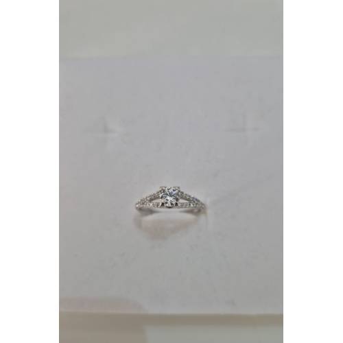 ANELLO Donna Solitario ORO BIANCO 18...