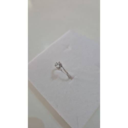 ANELLO Donna Solitario In ORO BIANCO...