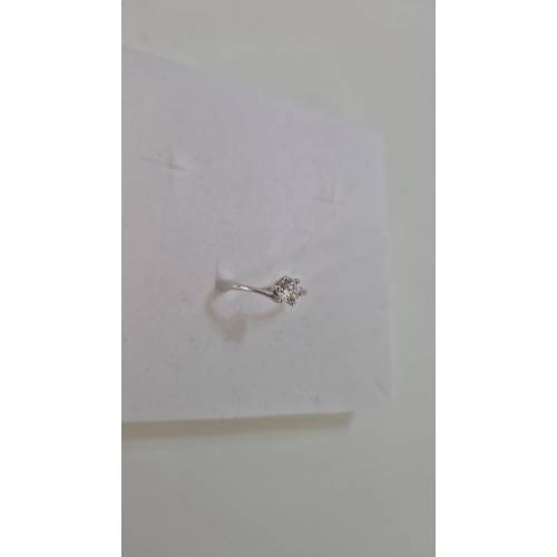 ANELLO Donna Solitario In ORO BIANCO...