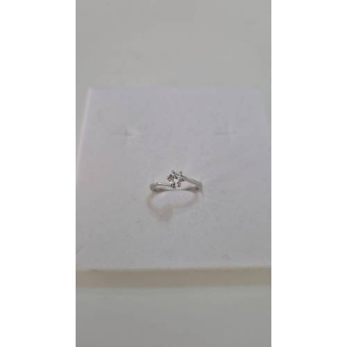 ANELLO Donna Solitario In ORO BIANCO...