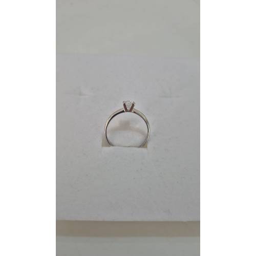 ANELLO Donna Solitario In ORO BIANCO...