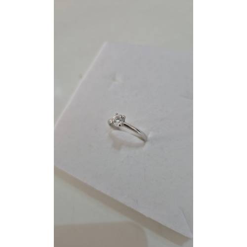 ANELLO Donna Solitario In ORO BIANCO...