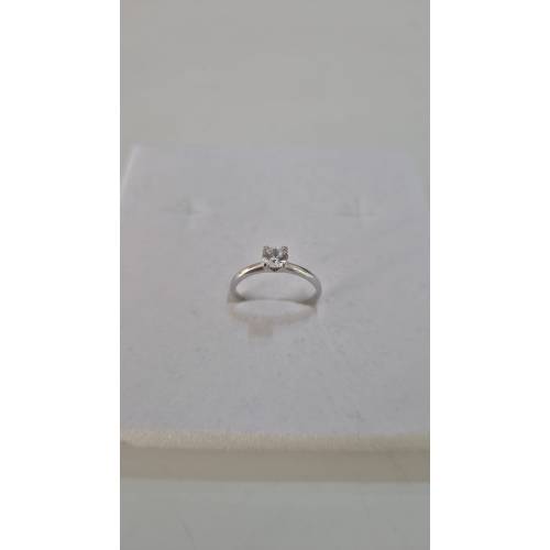 ANELLO Donna Solitario In ORO BIANCO...