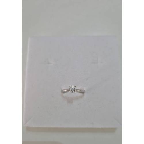 ANELLO Donna Solitario In ORO BIANCO...