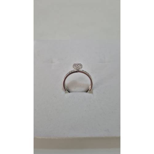 ANELLO Donna Solitario In ORO BIANCO...