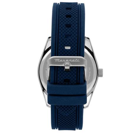OROLOGIO MASERATI Uomo Datario ATTRAZIONE Acciaio Gomma Blu Argento R8851151005