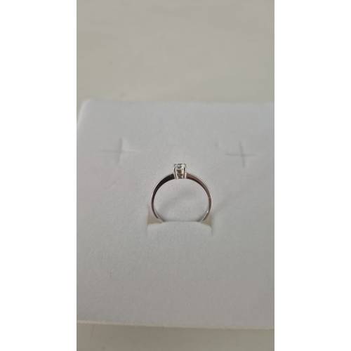 ANELLO Donna Solitario In ORO BIANCO...