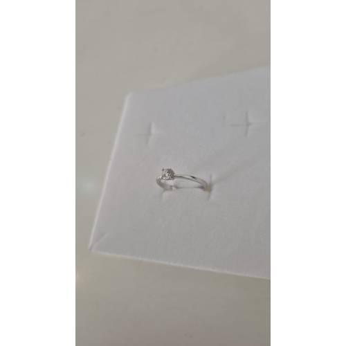 ANELLO Donna Solitario In ORO BIANCO...