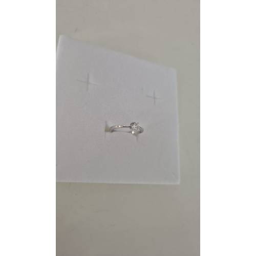 ANELLO Donna Solitario In ORO BIANCO...