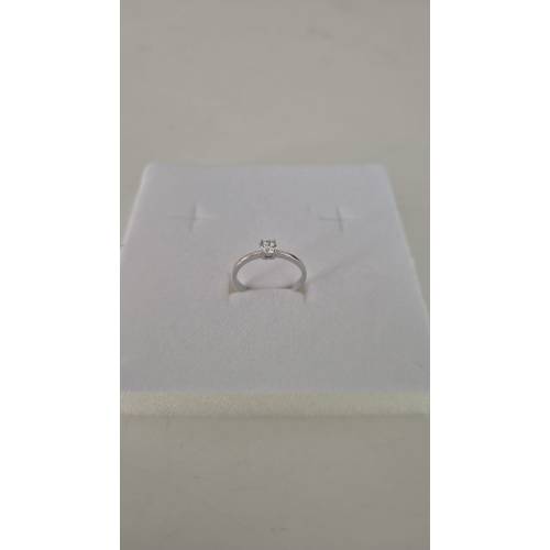 ANELLO Donna Solitario In ORO BIANCO...