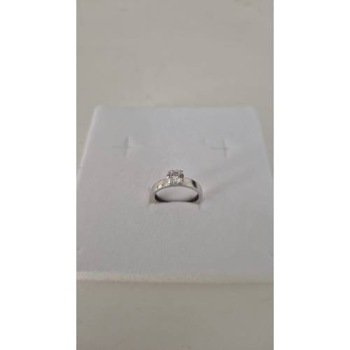 ANELLO Donna Solitario In ORO BIANCO...