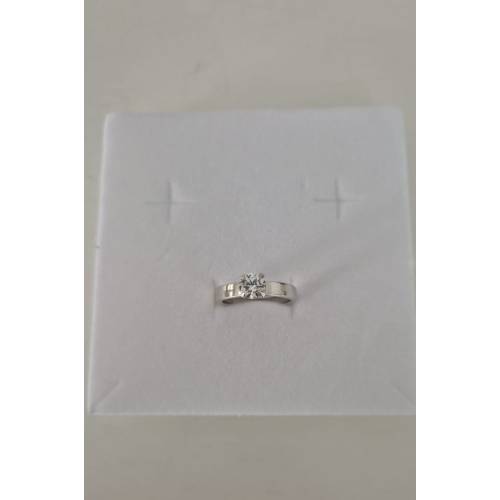 ANELLO Donna Solitario In ORO BIANCO...