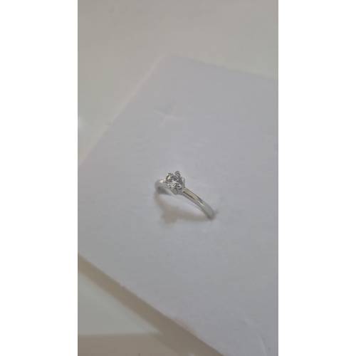 ANELLO Donna Solitario In ORO BIANCO...