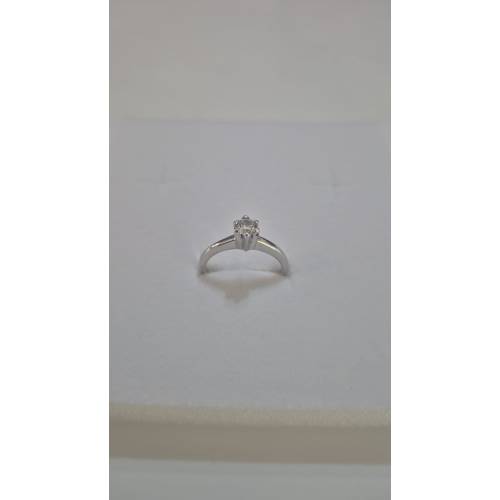 ANELLO Donna Solitario In ORO BIANCO...