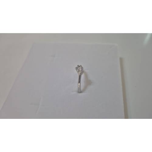 ANELLO Donna Solitario In ORO BIANCO...