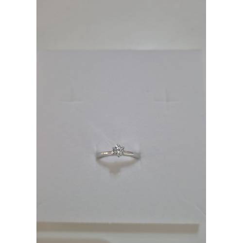 ANELLO Donna Solitario In ORO BIANCO...