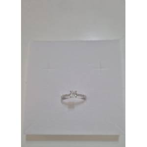 ANELLO Solitario ORO BIANCO...