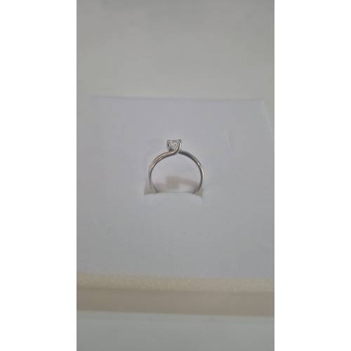 ANELLO Donna Solitario In ORO BIANCO...