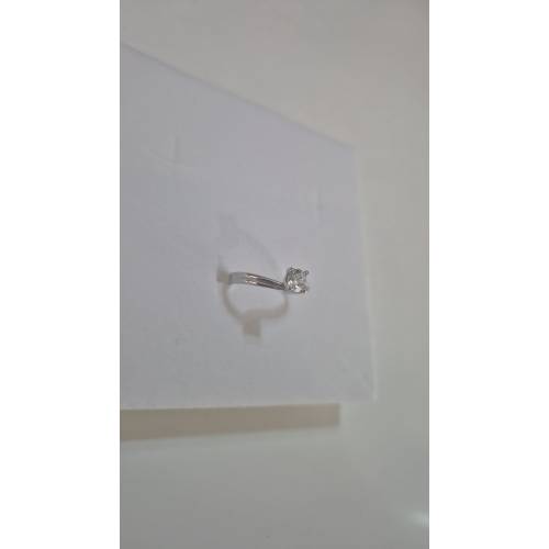 ANELLO Donna Solitario In ORO BIANCO...