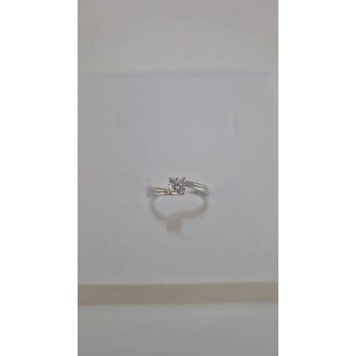 ANELLO Donna Solitario In ORO BIANCO...