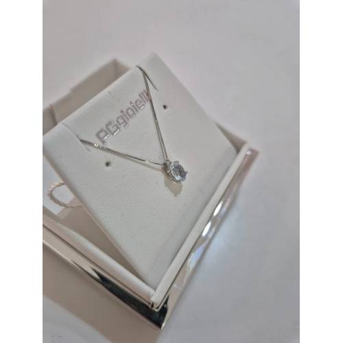 COLLANA ACQUAMARINA Ovale E DIAMANTE...