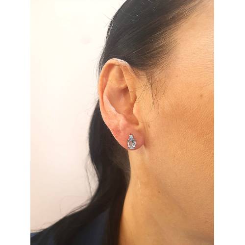 ORECCHINI Con ACQUAMARINA E DIAMANTI...