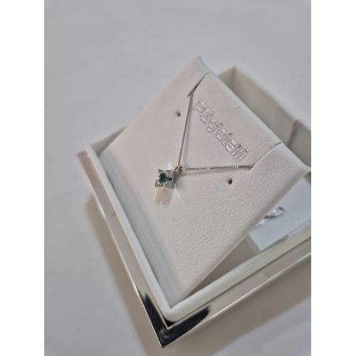 COLLANA SMERALDO Tondo E DIAMANTI In...