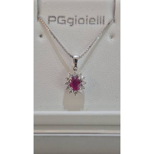 COLLANA RUBINO E DIAMANTI Pg Gioielli...