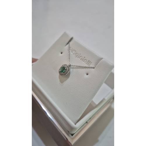 COLLANA SMERALDO E DIAMANTI In Oro...