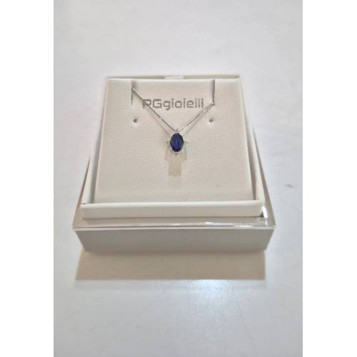 COLLANA Punto Luce ZAFFIRO BLU Tondo...