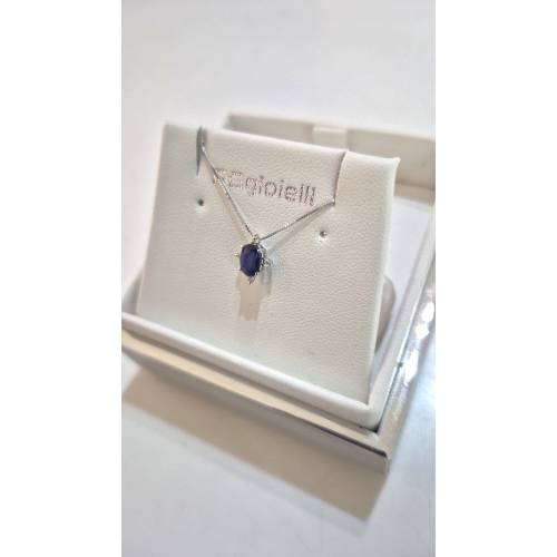 COLLANA Punto Luce ZAFFIRO BLU Tondo...