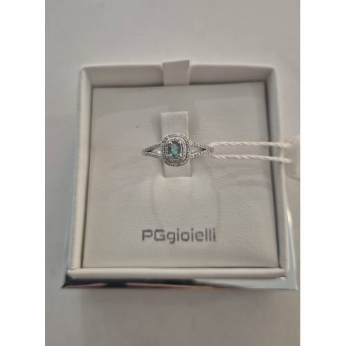 ANELLO Con SMERALDO E DIAMANTI ORO...