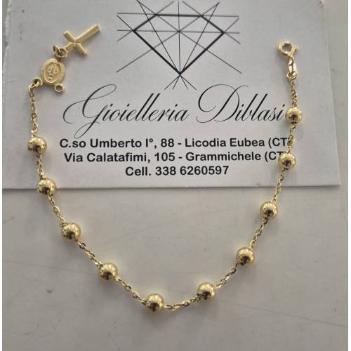 BRACCIALE ROSARIO In ORO GIALLO 18 Kt...