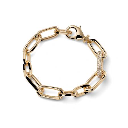 BRACCIALE UNOAERRE Donna Catena Con Maglia in Zirconi Dorato Placcato Oro Giallo