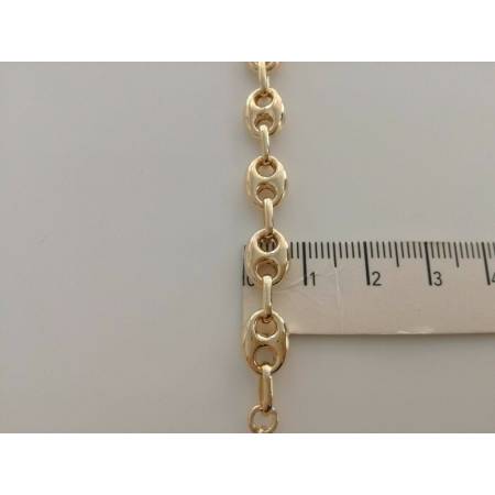 COLLANA Uomo In ORO GIALLO 18 Karati 750% Collier Catena MARINARA Girocollo - 3