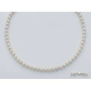 COLLANA DI PERLE MILUNA 5,5-6 Con Chiusura In ORO BIANCO 18 KT 1MPA556_40NLB95 - 1