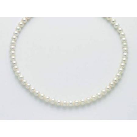 COLLANA DI PERLE MILUNA 7-7,5 Con Chiusura In ORO BIANCO 18 KT PCL5432 - 1