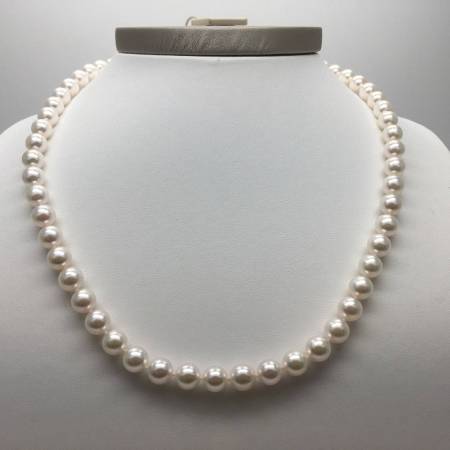 MILUNA GIROCOLLO PERLE D'ACQUA SALATA IN ORO BIANCO E DIAMANTI 1MPS775_42NL517 - 1