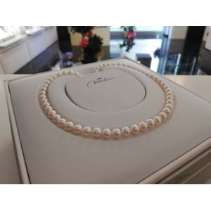 MILUNA GIROCOLLO PERLE D'ACQUA SALATA IN ORO BIANCO E DIAMANTI 1MPS775_42NL517 - 1 2