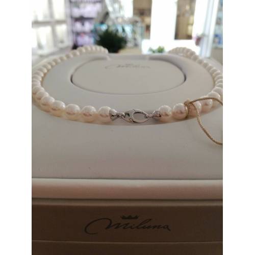 MILUNA GIROCOLLO PERLE D'ACQUA SALATA IN ORO BIANCO E DIAMANTI 1MPS775_42NL517 - 3