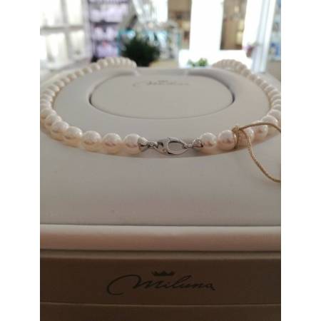 MILUNA GIROCOLLO PERLE D'ACQUA SALATA IN ORO BIANCO E DIAMANTI 1MPS775_42NL517 - 3