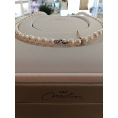 MILUNA GIROCOLLO PERLE D'ACQUA SALATA IN ORO BIANCO 1MPS665_42NLB94 - 3