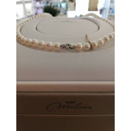 MILUNA GIROCOLLO PERLE D'ACQUA SALATA IN ORO BIANCO 1MPS665_42NLB94 - 3