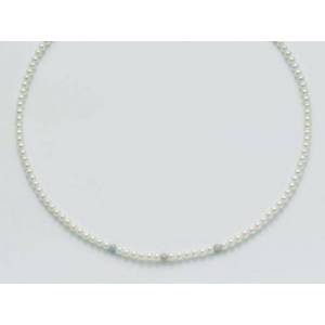 COLLANA DI PERLE MILUNA Con 3 SFERE Diamantate E Chiusura ORO BIANCO 18 KT PCL1701B - 1