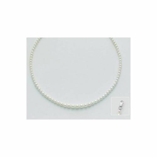 COLLANA DI PERLE MILUNA A Decrescere Con Chiusura In ORO BIANCO 18 KT PCL2212 - 1