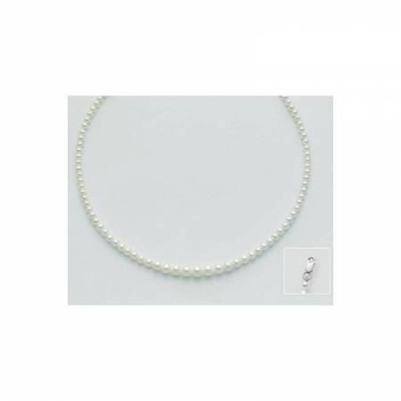 COLLANA DI PERLE MILUNA A Decrescere Con Chiusura In ORO BIANCO 18 KT PCL2212 - 1